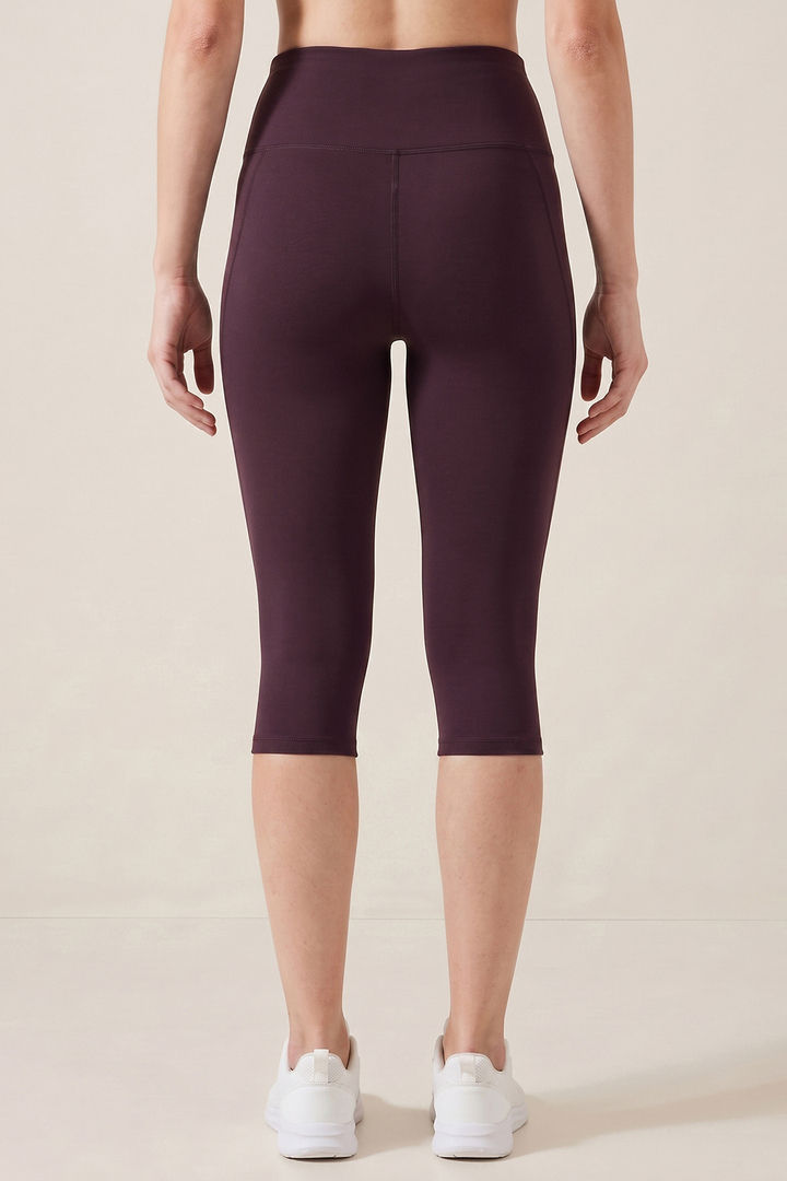 Zelocity Quick Dry Training 3/4th Leggings - Purple Plumeria — image 4